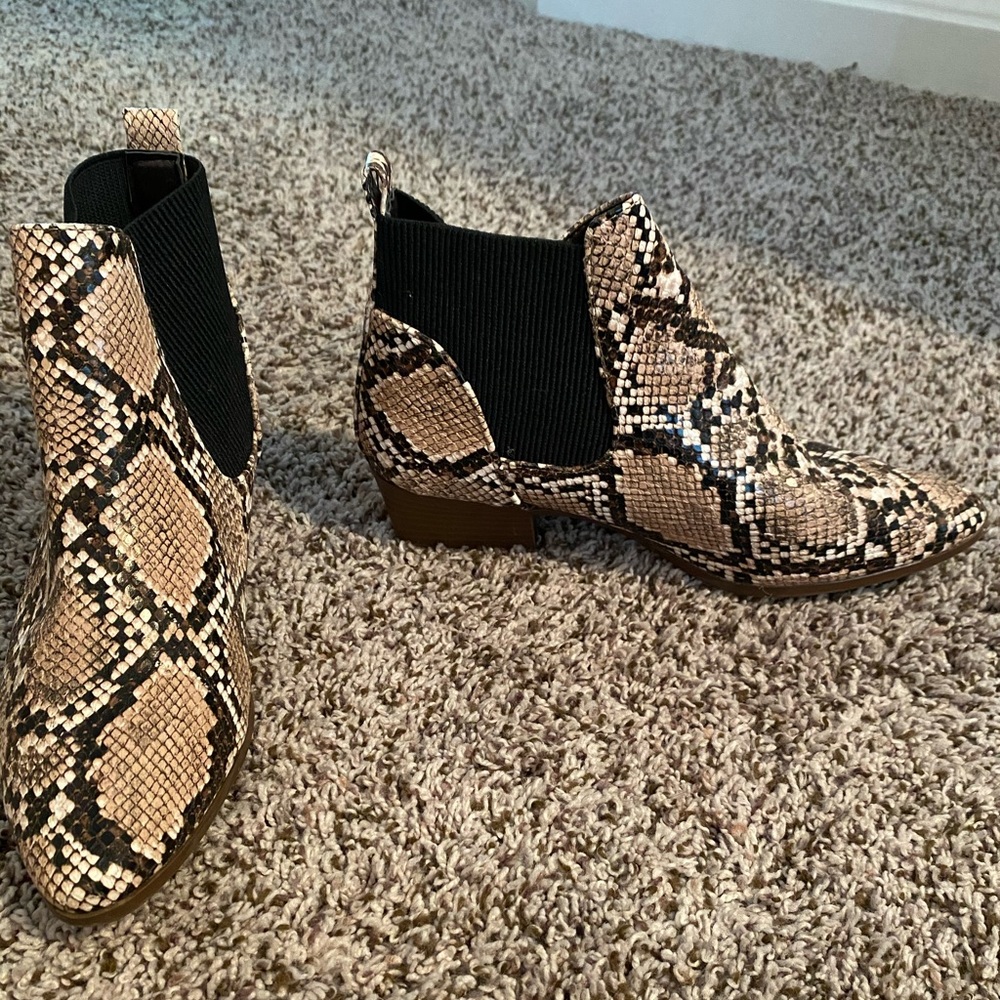 Snake skin boots